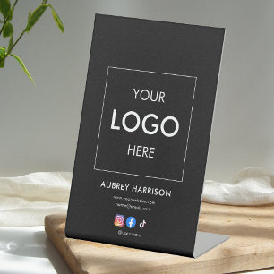 Business Social Media Logo Professional Pedestal Sign