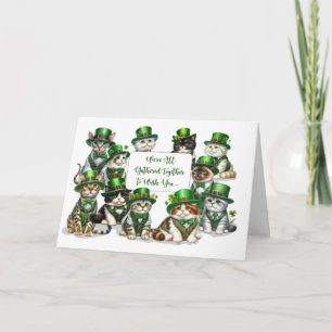 Business St Patricks Day From Group Funny Cats Card