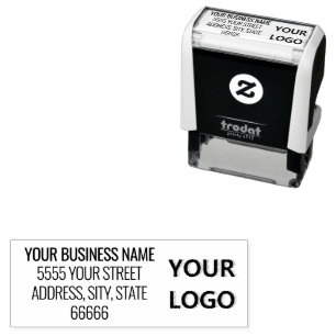 Business Stamp with Your Logo Name Address