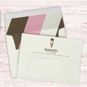 Business Stationery Ice Cream Custom  Envelope