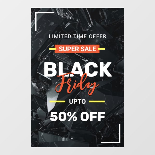 Business Store Window Black Friday Sale  Cling (Sheet)