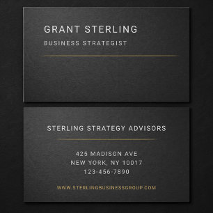 Business Strategist Black Professional Card