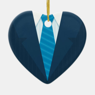 Business suit & tie ceramic tree decoration