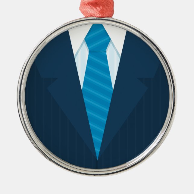 Business suit & tie metal tree decoration (Front)