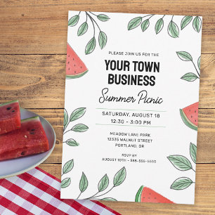 Business Summer Picnic Watermelon Invitation