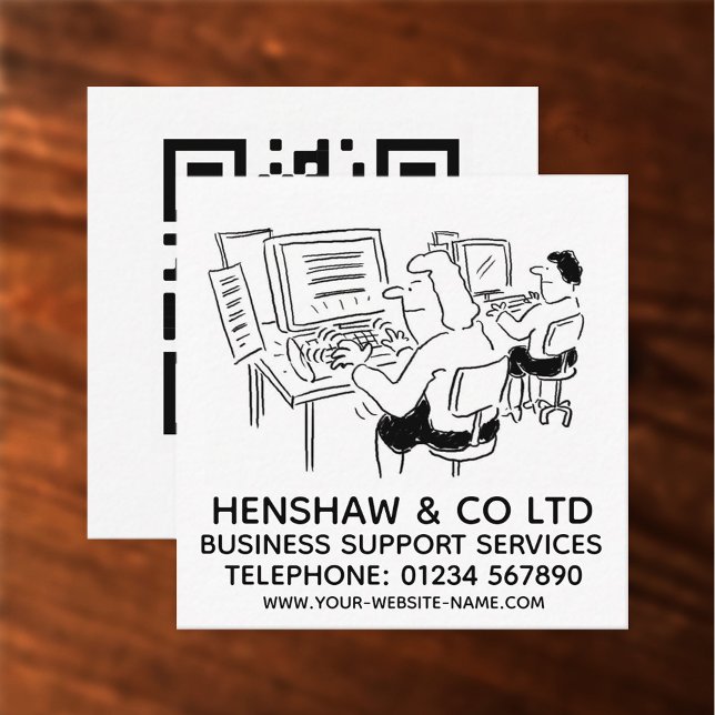 Business Support Services Promotional Square Business Card (Creator Uploaded)