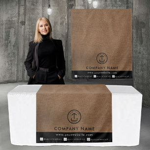 Business Table Runner Banner Linen Logo Social  Tapestry