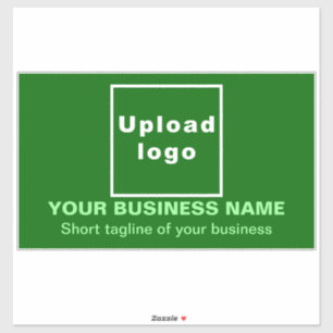 Business Tagline on Green Large Rectangle Vinyl