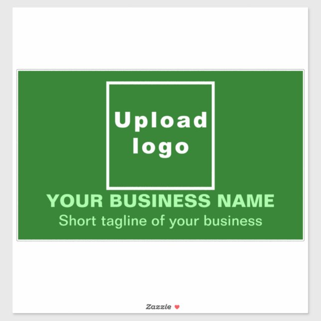 Business Tagline on Green Large Rectangle Vinyl (Sheet)