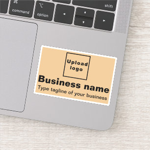 Business Tagline on Light Brown Rectangle Vinyl