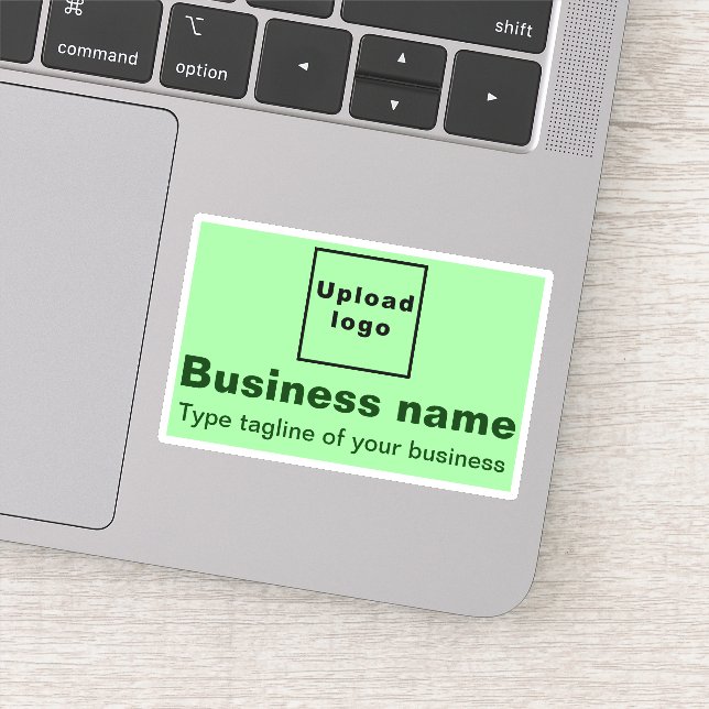 Business Tagline on Light Green Rectangle Vinyl (Detail)