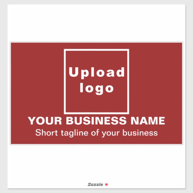 Business Tagline on Red Large Rectangle Vinyl (Sheet)