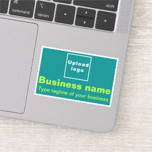 Business Tagline on Teal Green Rectangle Vinyl