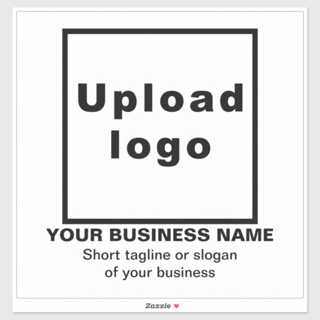 Business Tagline on White Large Square Vinyl (Sheet)