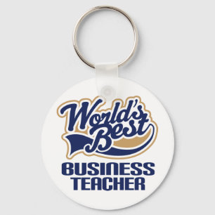 Business Teacher Gift (Worlds Best) Key Ring