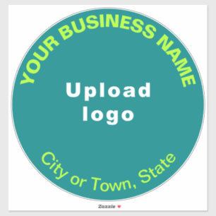 Business Teal Green Colour Round Shape Vinyl