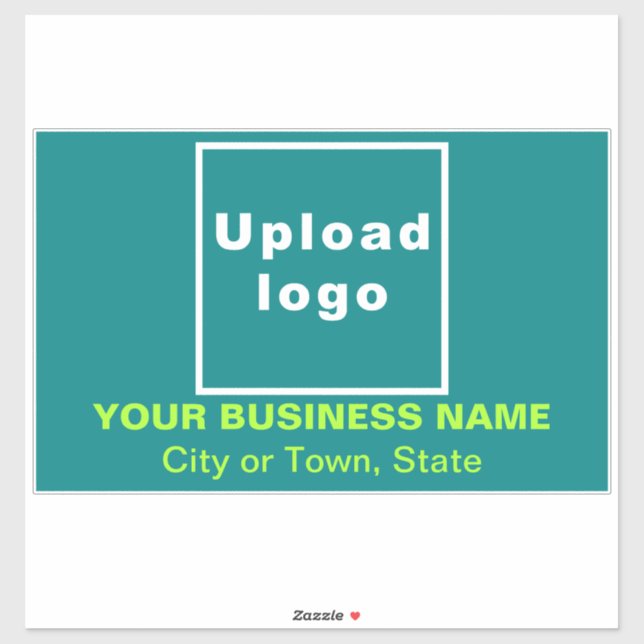 Business Teal Green Large Rectangle Vinyl (Sheet)