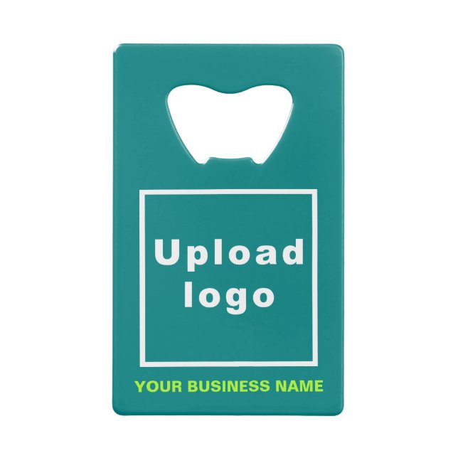 Business Teal Green Rectangle Bottle Opener (Front)