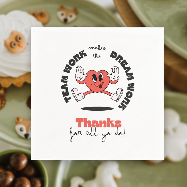 Business Team Employee Volunteer Party Napkin (Business Team Employee Volunteer Party Napkins)