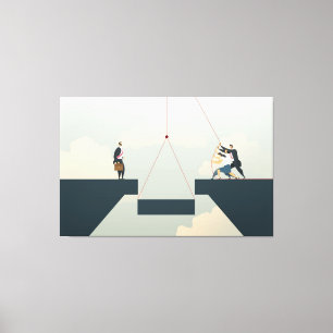 Business teamwork canvas print