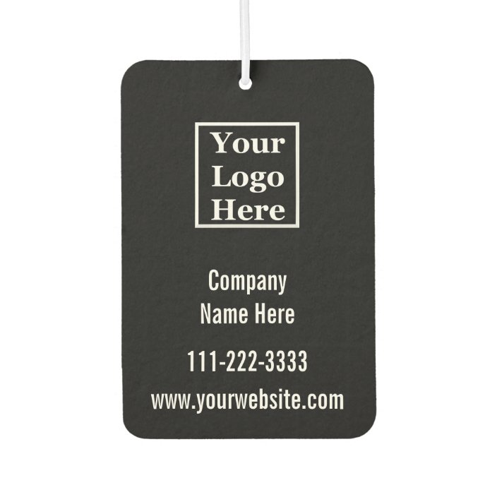 Download Business Template Black and White Your Logo Here Car Air Freshener | Zazzle.co.uk