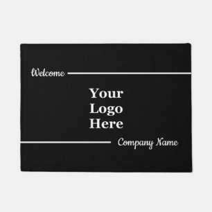 Business Template Black and White Your Logo Here Doormat