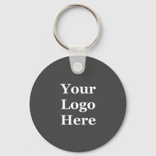 Business Template Dark Grey Your Logo Here Key Ring