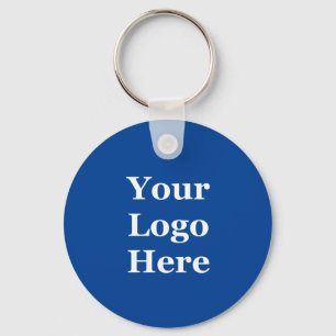 Business Template Deep Blue Your Logo Here Key Ring