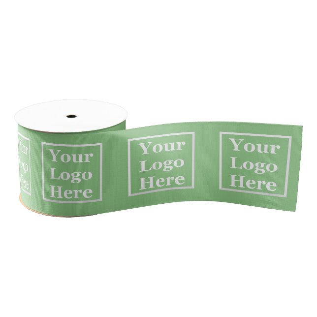 Business Template Sage Your Logo Here Grosgrain Ribbon (Spool)