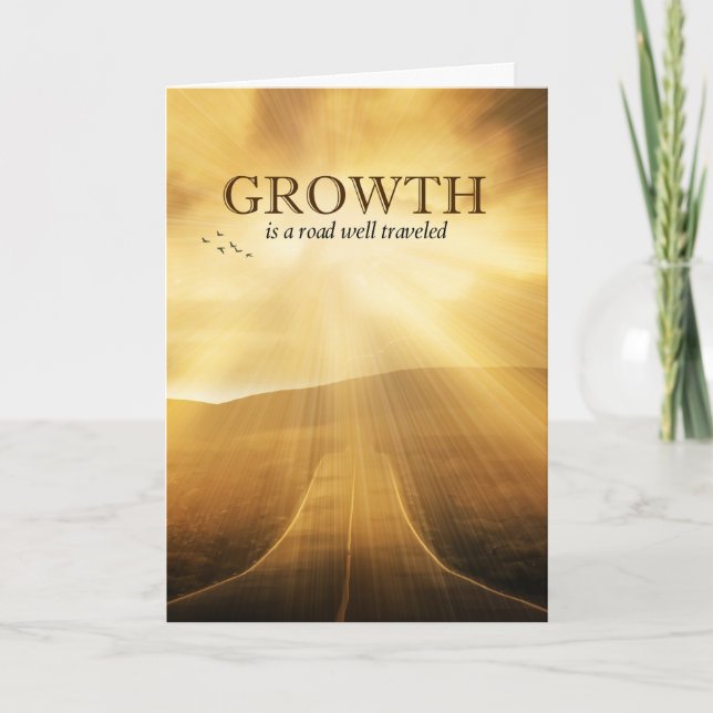 Business Terms Growth a Road Well Travelled Blank Card (Front)