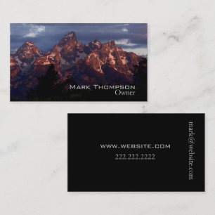 Business Tetons card purple