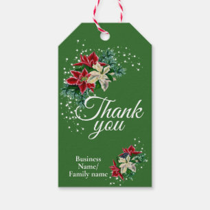 Business Thank You Appreciation Floral  Gift Tags