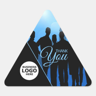 Business Thank You Business Men Women Triangle Sticker
