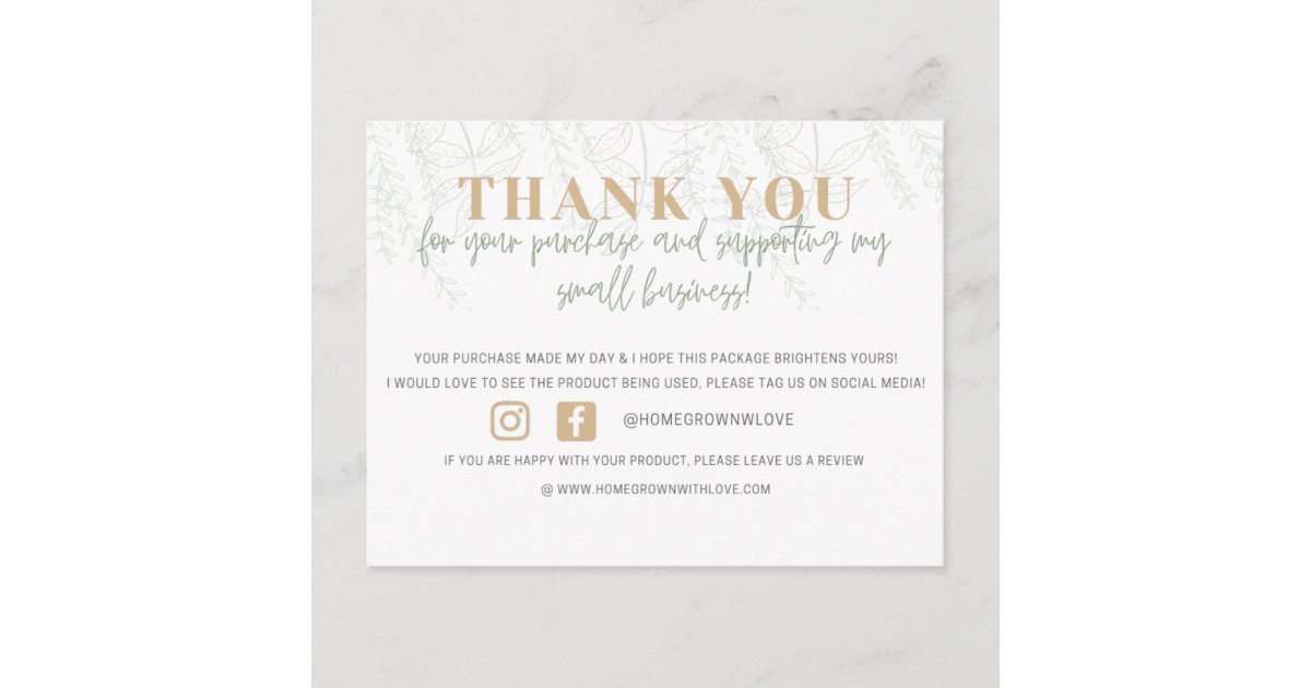 Business Thank You Card Zazzle