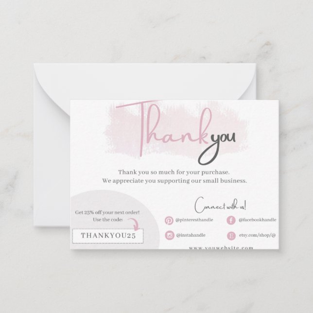 Business thank you card (Front)