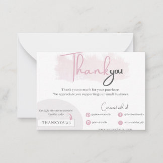 Business thank you card