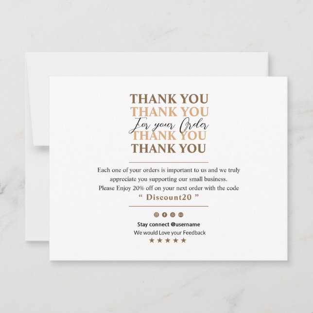 Business Thank You Card (Front)