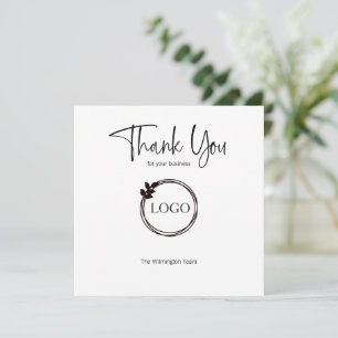 Business Thank You Card Personalised with Logo