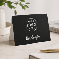 Business Thank You Card | Professional Logo Black