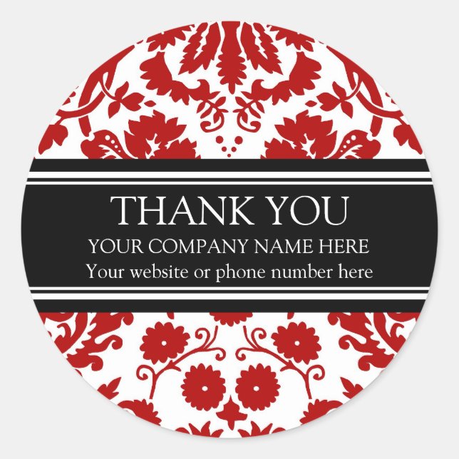 Business Thank You Custom Company Name Stickers (Front)