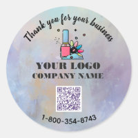 Business Thank You Custom Logo QR Code   