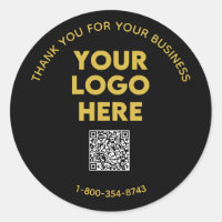 Business Thank You Custom Logo QR Code
