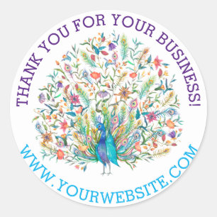 Business Thank You CUSTOM Round Stickers
