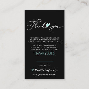Business Thank You & Discount Code Modern Loyal Loyalty Card