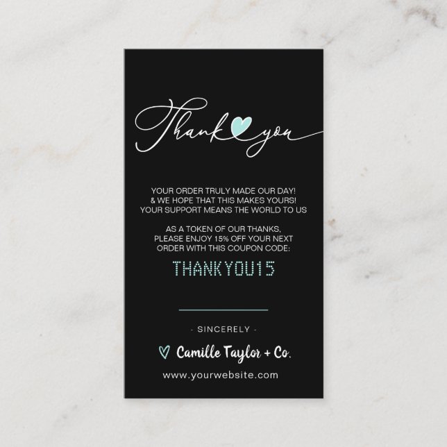 Business Thank You & Discount Code | Modern  Loyal Loyalty Card (Front)