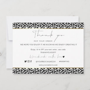 Business Thank You Elegant Black Gold Logo
