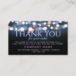 Business Thank You for your business thanks order Card