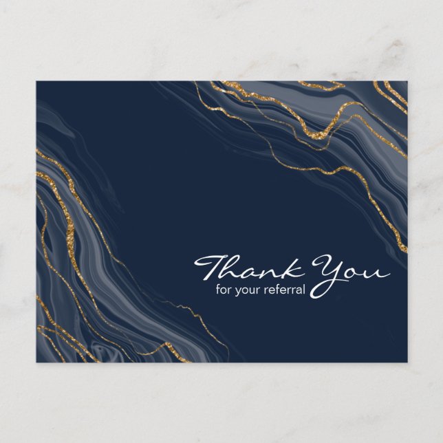 Business Thank You for your referal real estate Po Postcard (Front)
