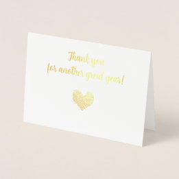 Business Thank You Greeting Foil Card