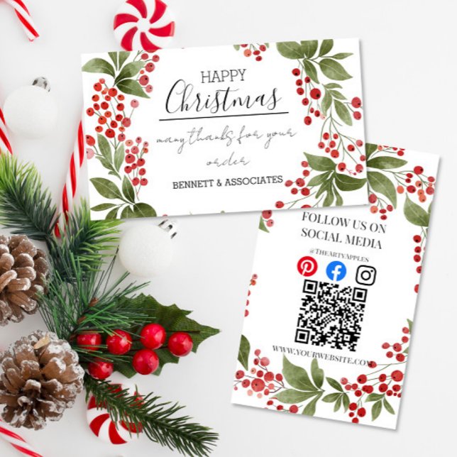 Business Thank You happy holidays christmas insert (Creator Uploaded)